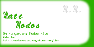 mate modos business card