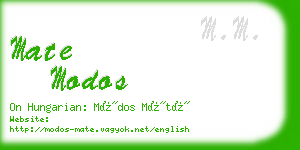 mate modos business card